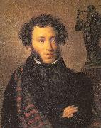 Orest Kiprensky The Poet, Alexander Pushkin Spain oil painting reproduction
